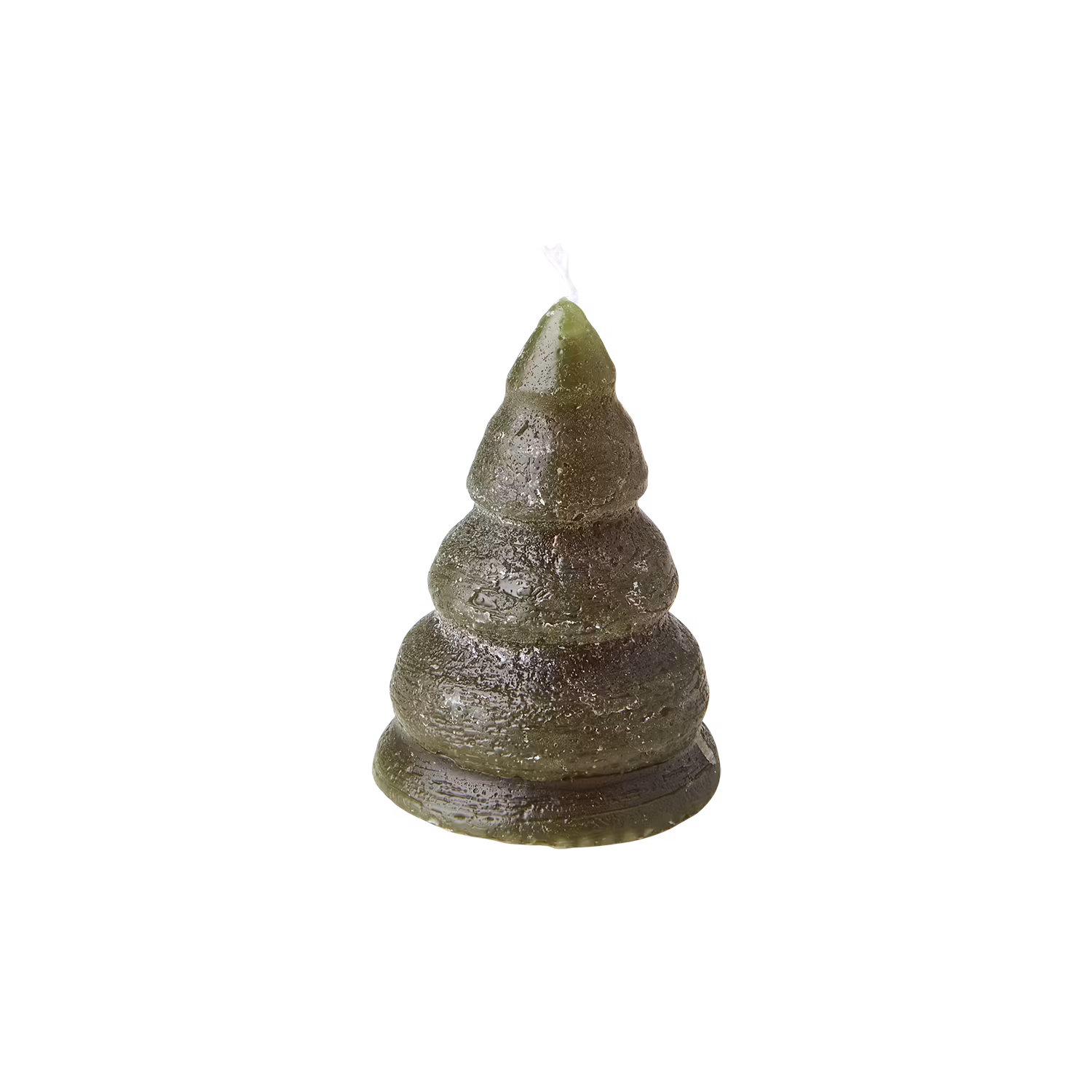 Handgjort figurljus Gran, Grön 9,5cm