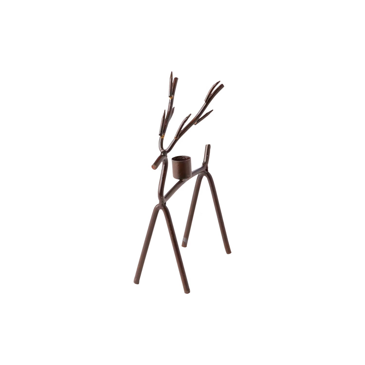Ljusstake Ren i järn, Mässingfärgad/Rost, 24cm