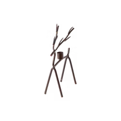 Ljusstake Ren i järn, Mässingfärgad/Rost, 24cm
