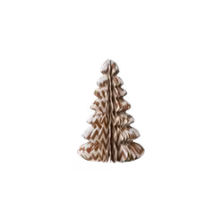 Dekorationsgran, Brun/Vit, 8cm