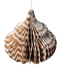 Julgransdekoration, Brun/Vit, 8x8cm