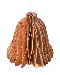 Julgransdekoration, Brun/Röd, 6x8cm