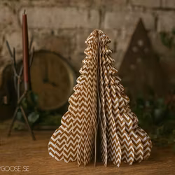 Dekorationsgran, Brun/Vit, 20cm