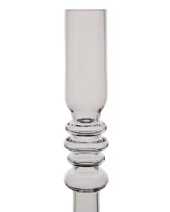 Munblåst ljusstake i glas, Klar, 24cm