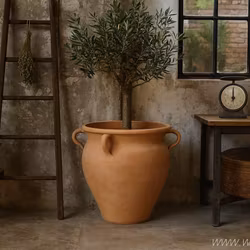 Handgjord urna i terrakotta ~Ø40cm