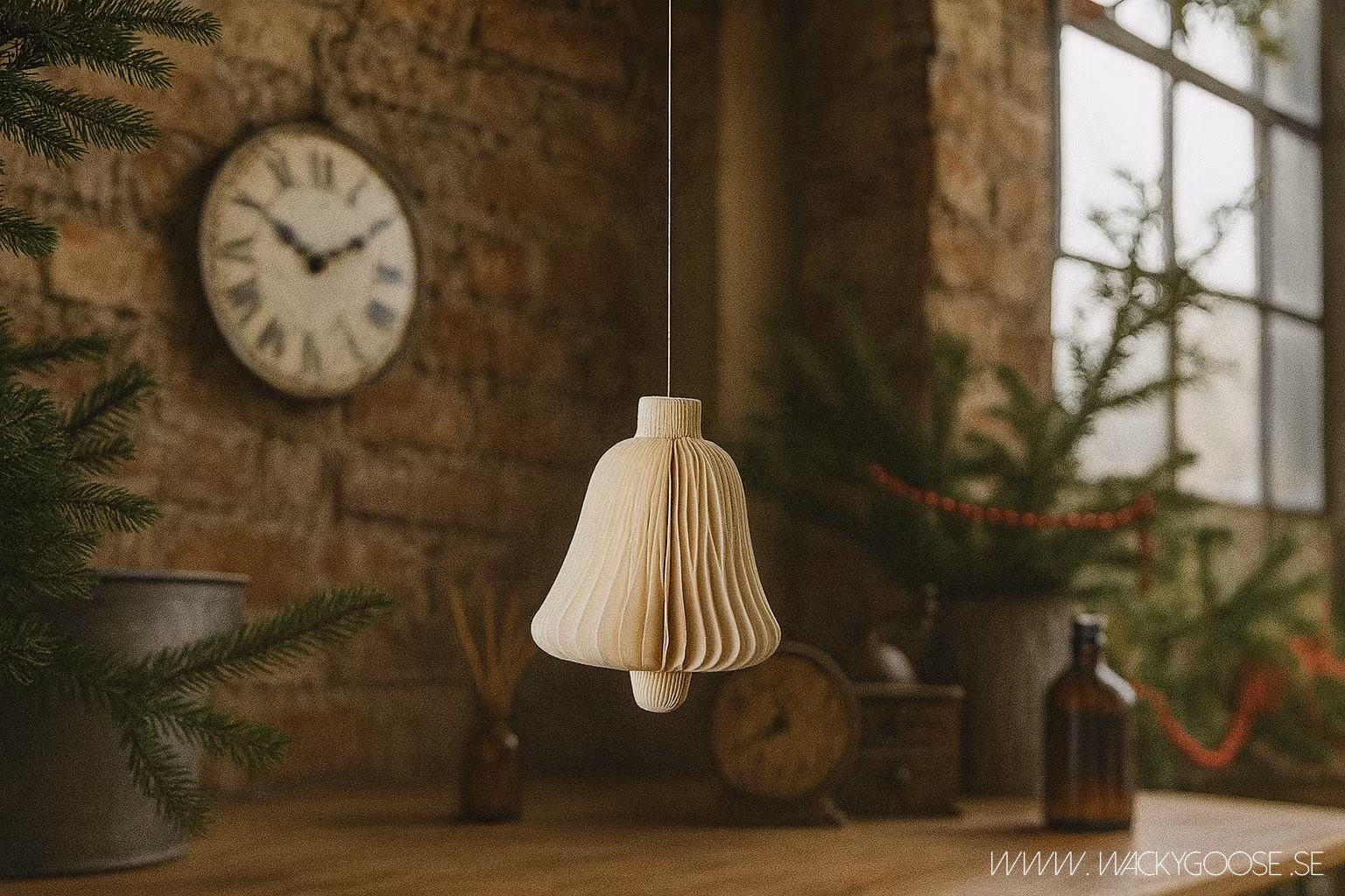 Julgransdekoration, Vit, 6x8cm