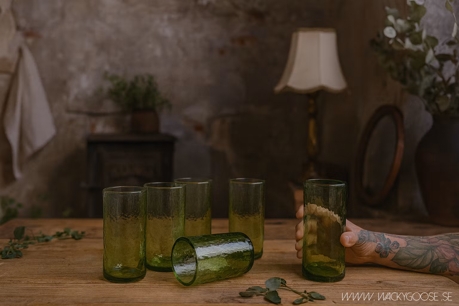 DISA Handgjorda Glas, 6-pack, Grön