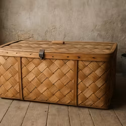 Gammal stor korg/kista