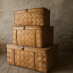 Gammal stor korg/kista