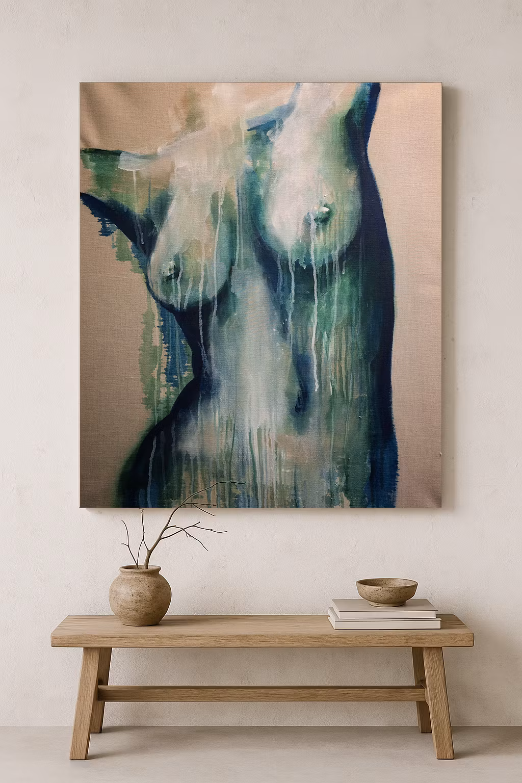 Whispers of Her, "Emerald Spirit", Originalmålning, 120x100cm