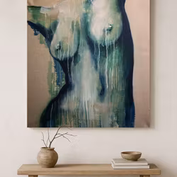 Whispers of Her, "Emerald Spirit", Originalmålning, 120x100cm