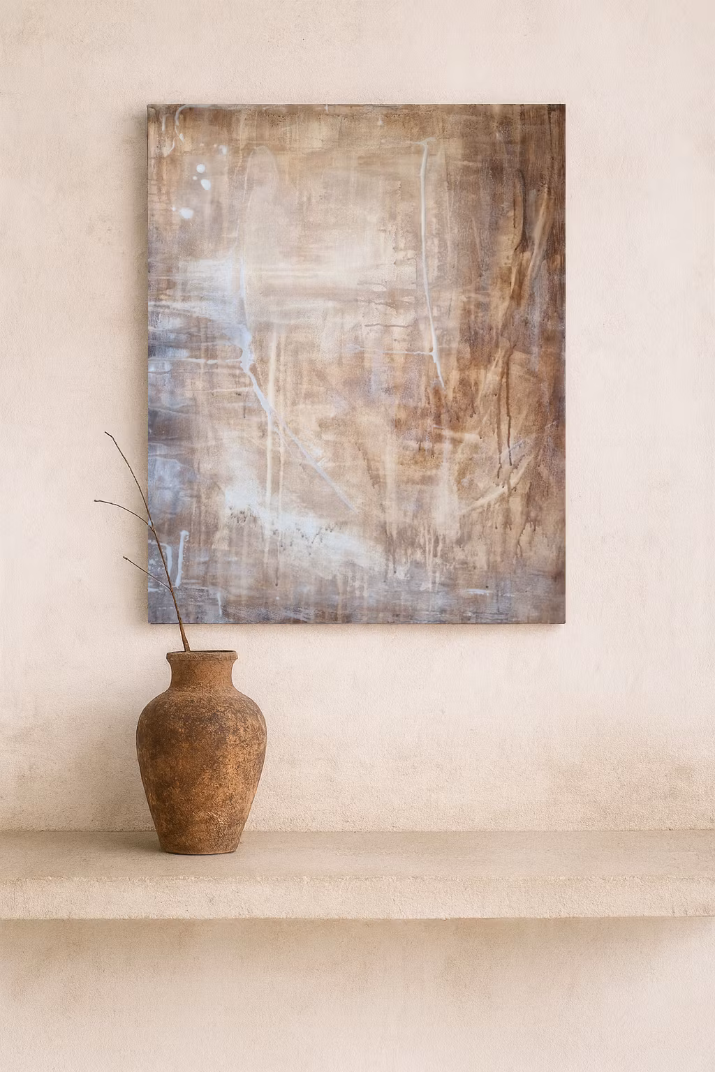 Hippie Road, "Golden Fog" - Originalmålning, 100x80cm