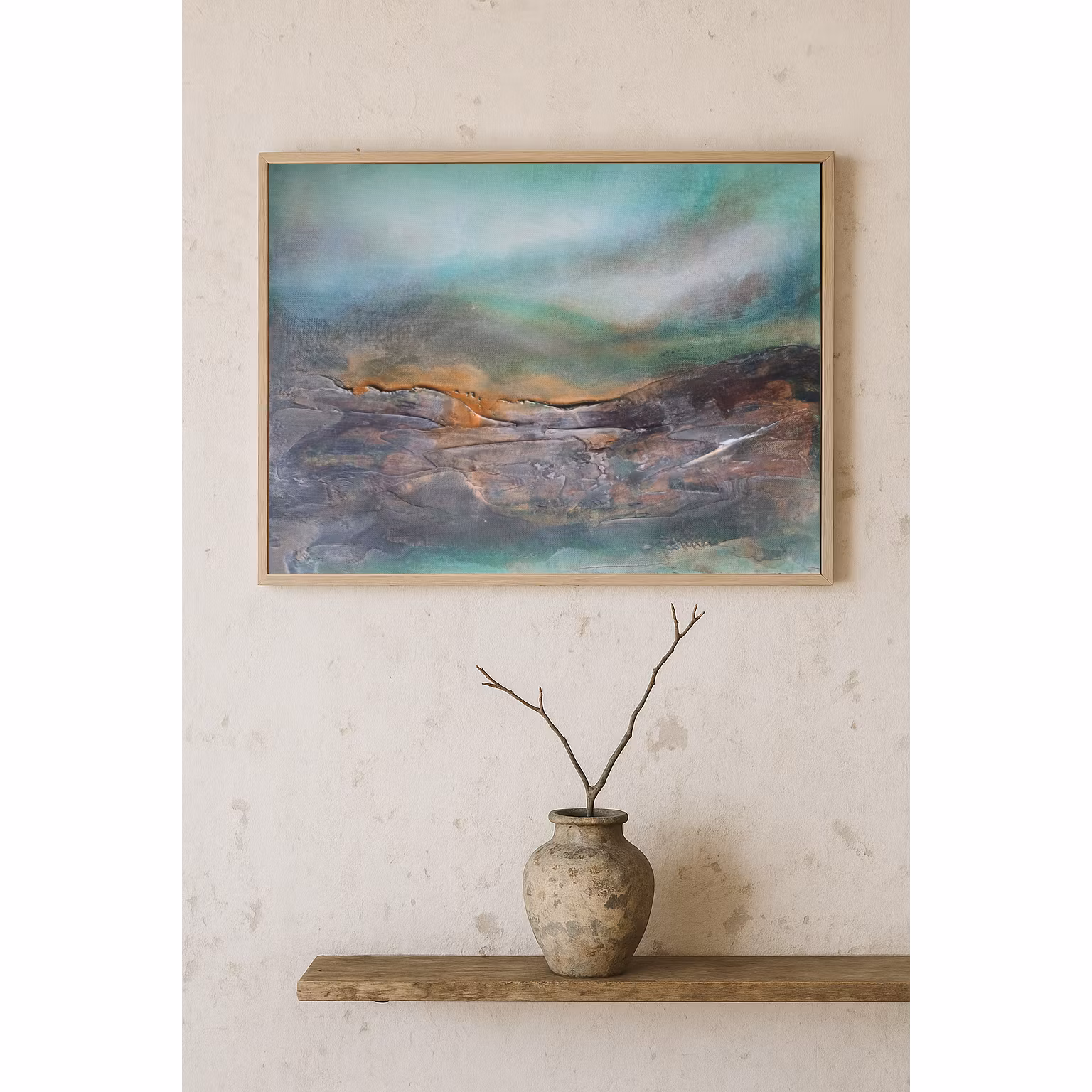 Veins of Earth, "Beneath the Amber Line" - Originalmålning, 50x40cm