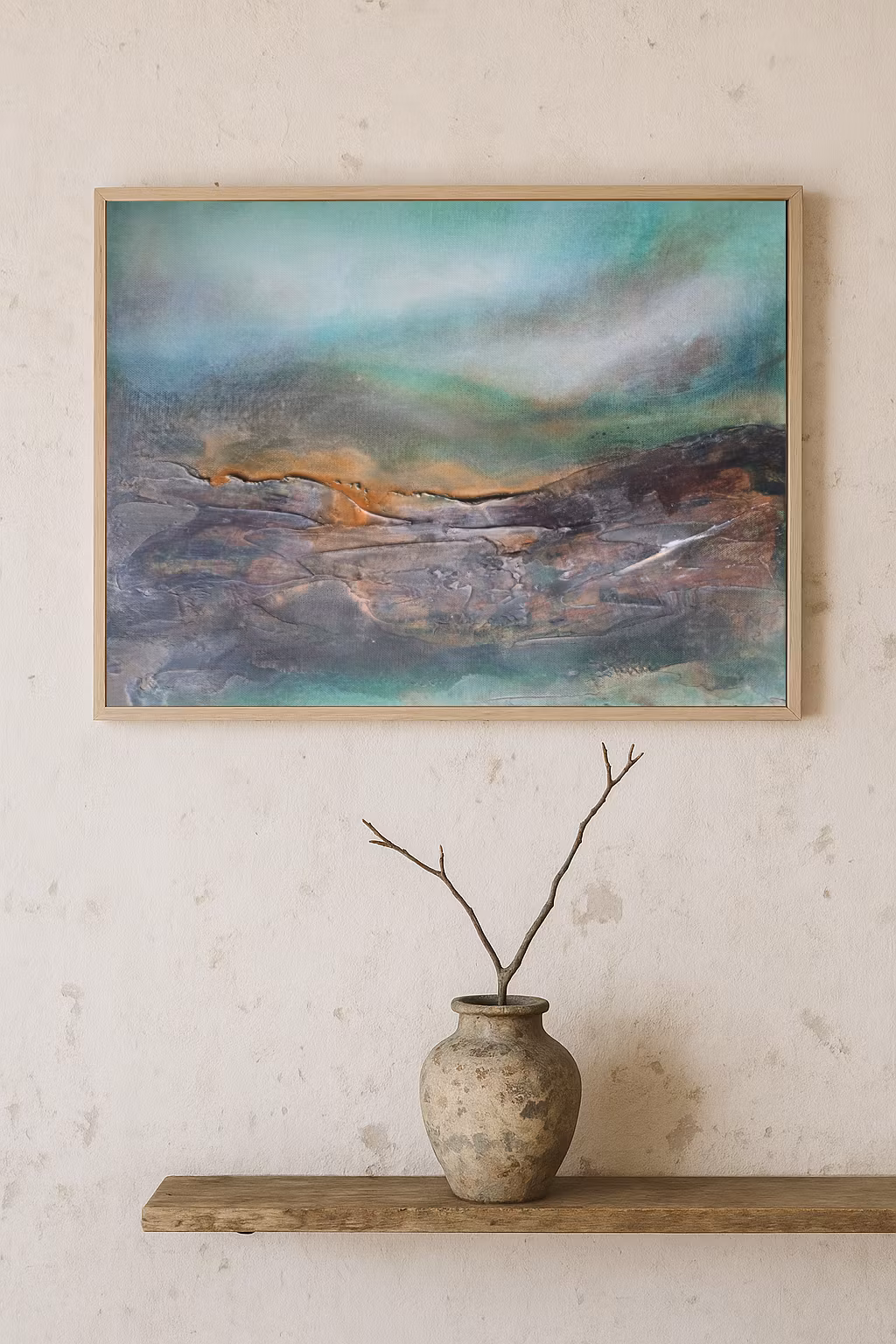 Veins of Earth, "Beneath the Amber Line" - Originalmålning, 50x40cm