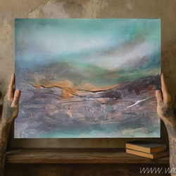 Veins of Earth, "Beneath the Amber Line" - Originalmålning, 50x40cm