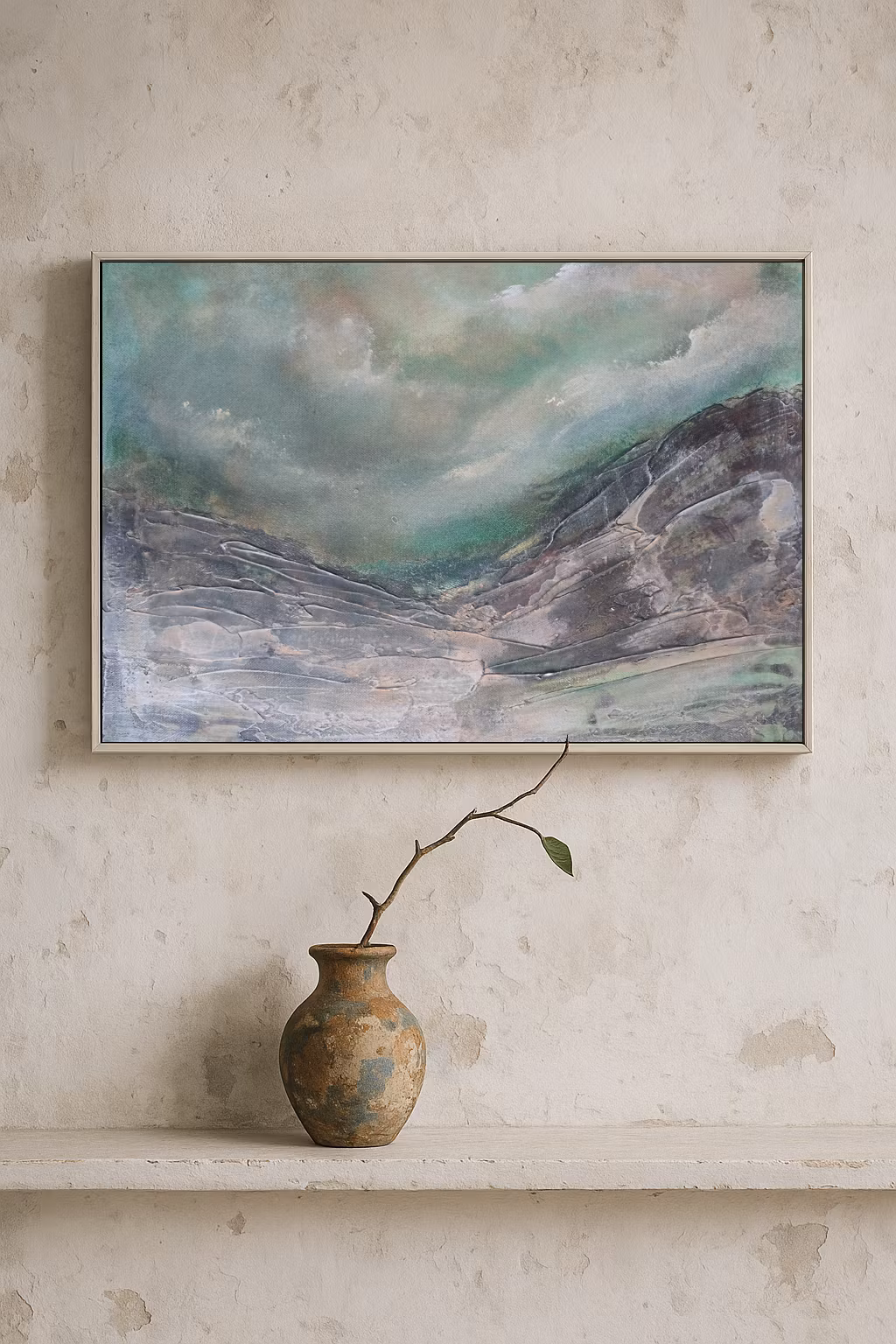 Veins of Earth, "Emerald Silence" - Originalmålning, 50x40cm
