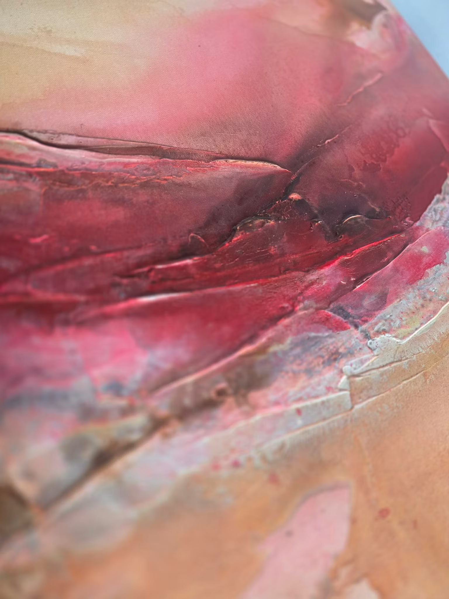 Veins of Earth "Veiled Ember" - Originalmålning, 60x60cm