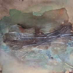 Veins of Earth "Veiled Ember" - Originalmålning, 60x60cm