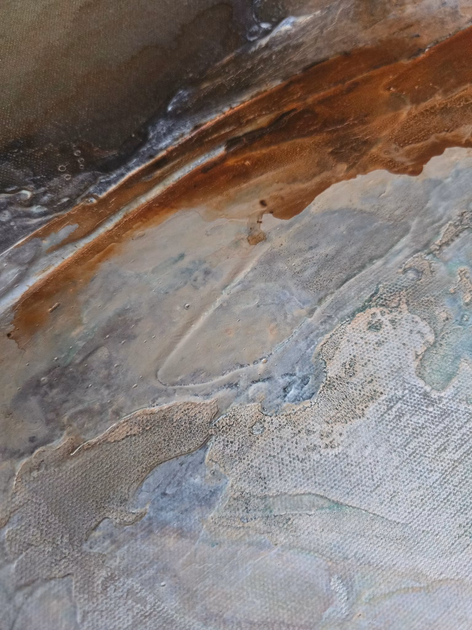 Veins of Earth "Mineral Echoes" - Originalmålning, 40x40cm