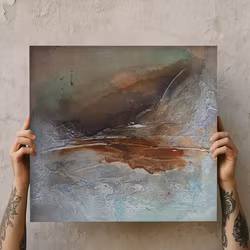 Veins of Earth "Mineral Echoes" - Originalmålning, 40x40cm