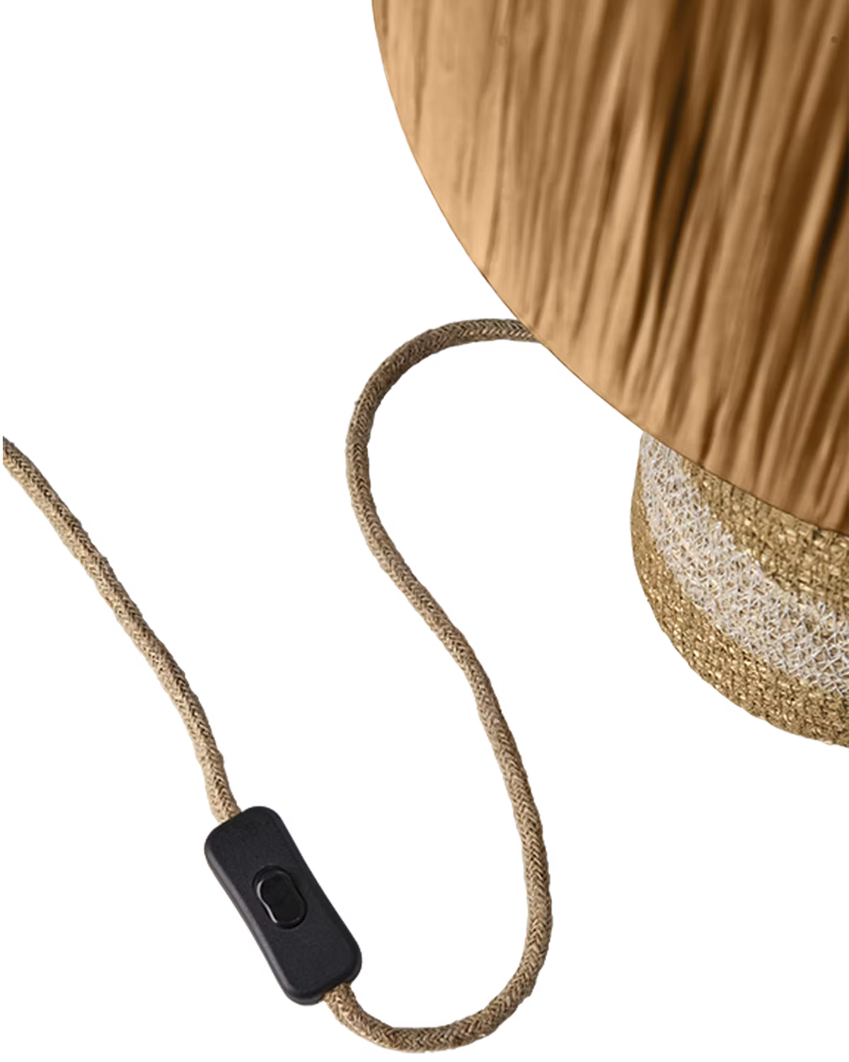 Handgjord bordslampa, H47cm, Natur