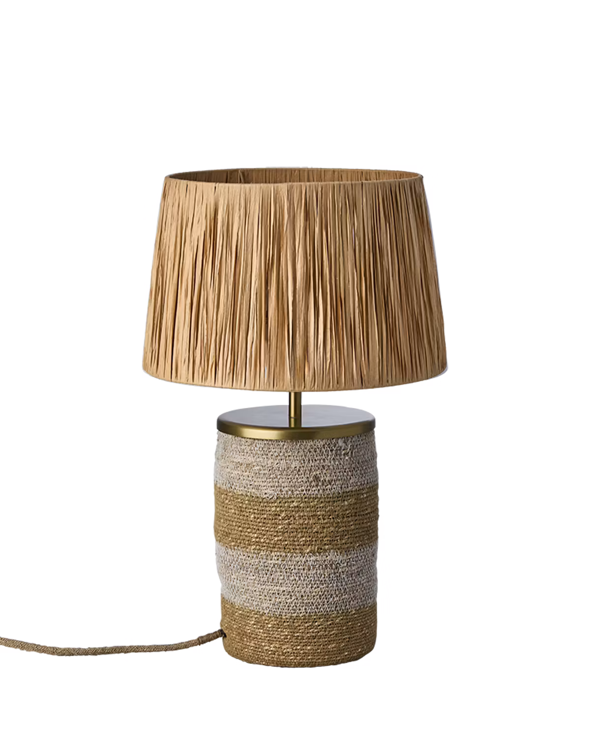 Handgjord bordslampa, H47cm, Natur