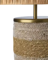 Handgjord bordslampa, H47cm, Natur