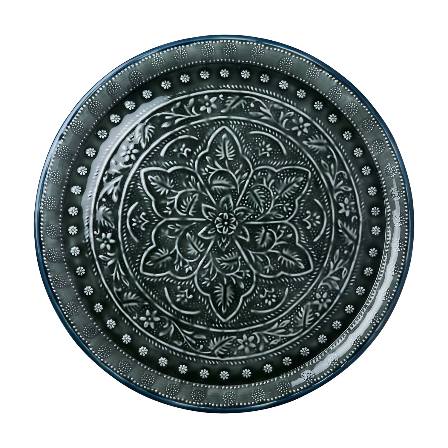 Fat i järn,  Ø65 cm, Grön