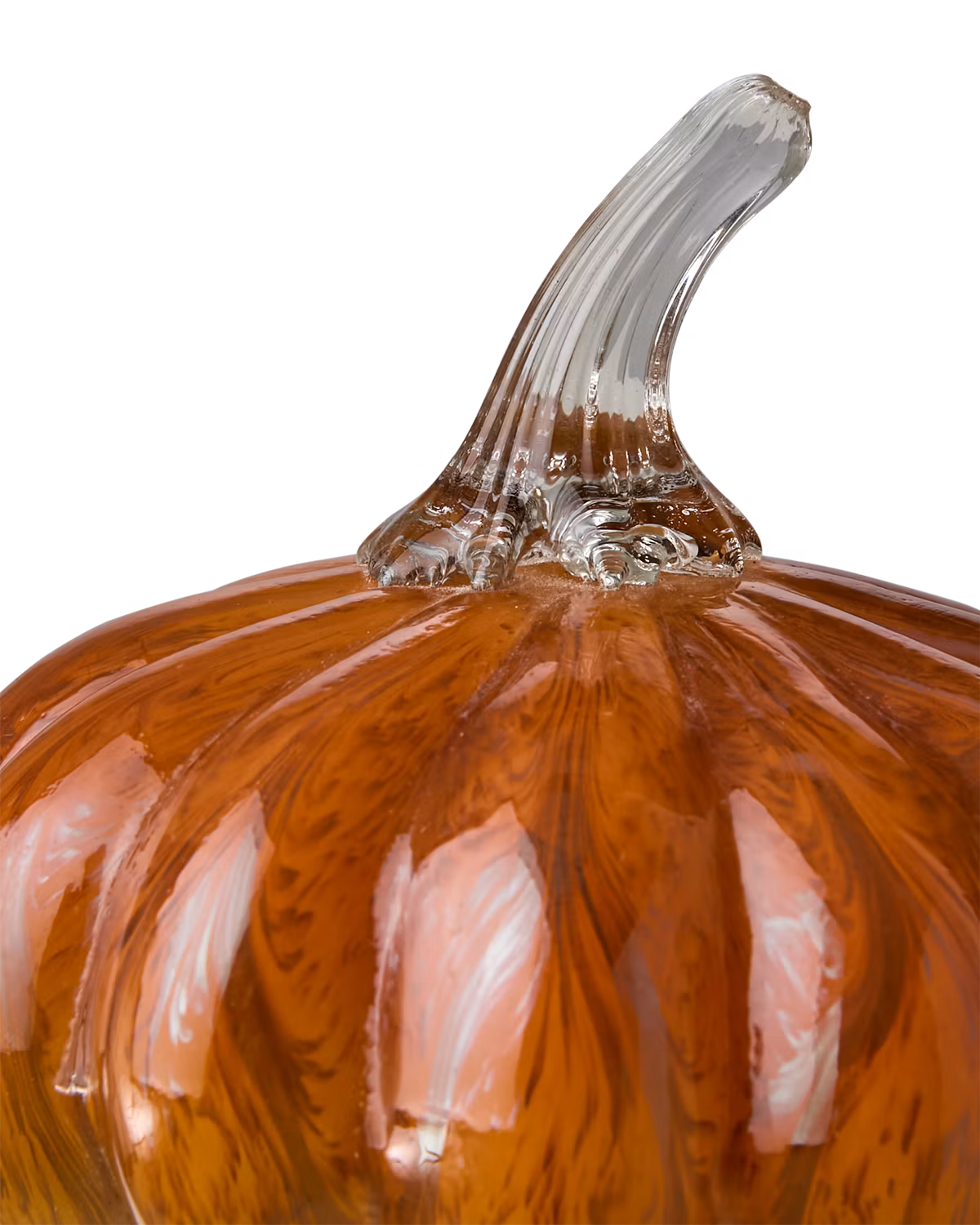 Pumpa dekoration i glas, Ø12 cm, Orange