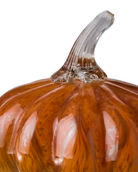 Pumpa dekoration i glas, Ø12 cm, Orange