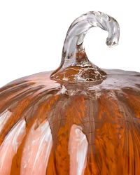 Pumpa dekoration i glas, Ø19 cm, Orange