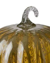 Pumpa dekoration i glas, Ø19 cm, Gul