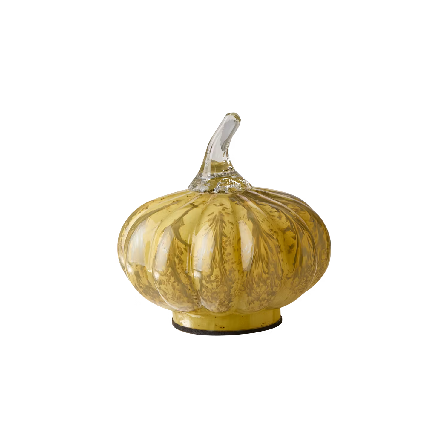Pumpa dekoration i glas, Ø12 cm, Gul
