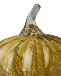 Pumpa dekoration i glas, Ø12 cm, Gul