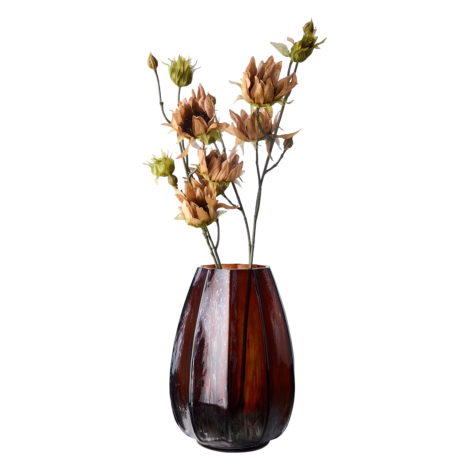 Vas i glas, 24cm, Brun