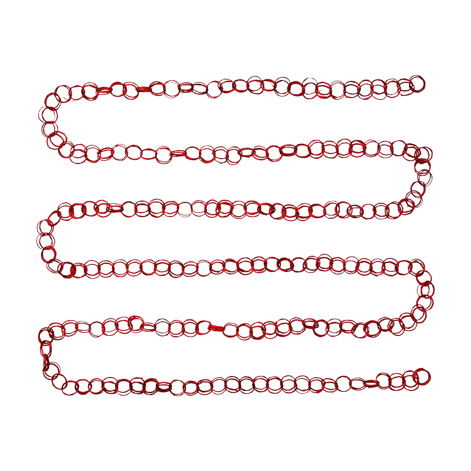 Handgjord girlang, 5m, Röd