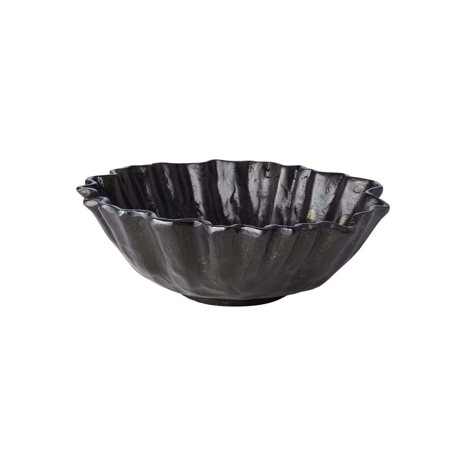 Skål i metall, Ø21cm, Mörkbrun