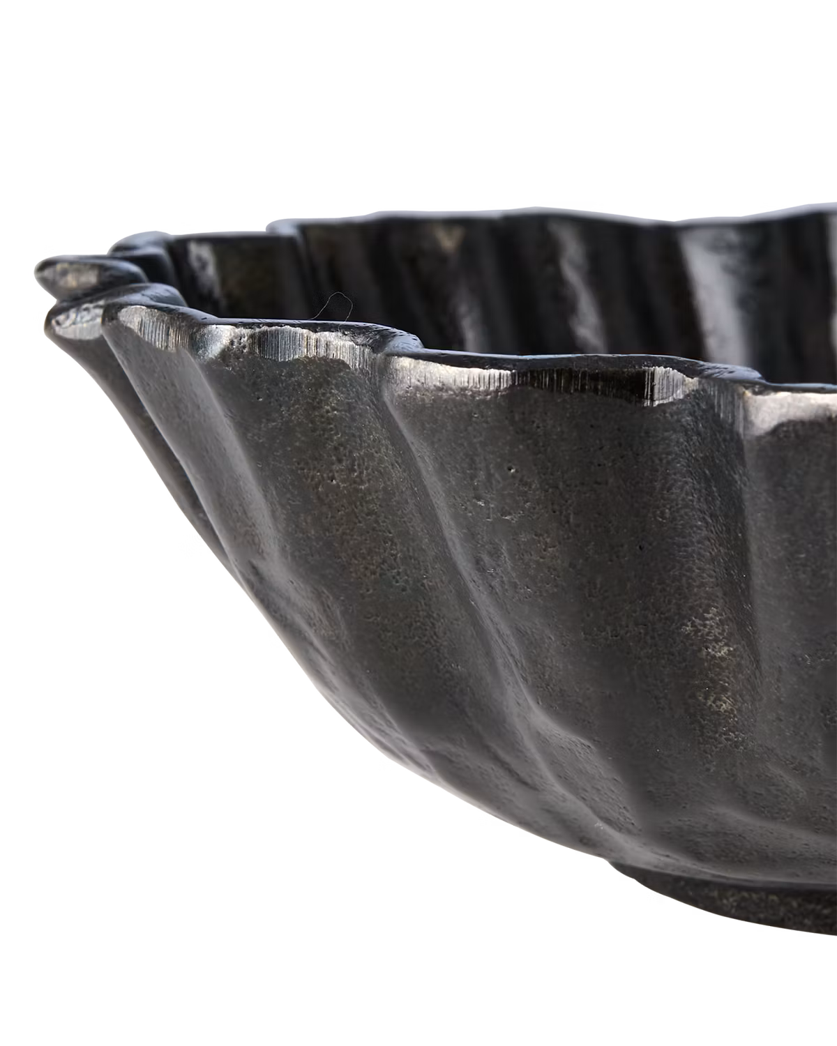 Skål i metall, Ø21cm, Mörkbrun