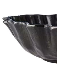 Skål i metall, Ø21cm, Mörkbrun