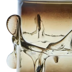 Handgjord vas i glas, 31cm, Brun