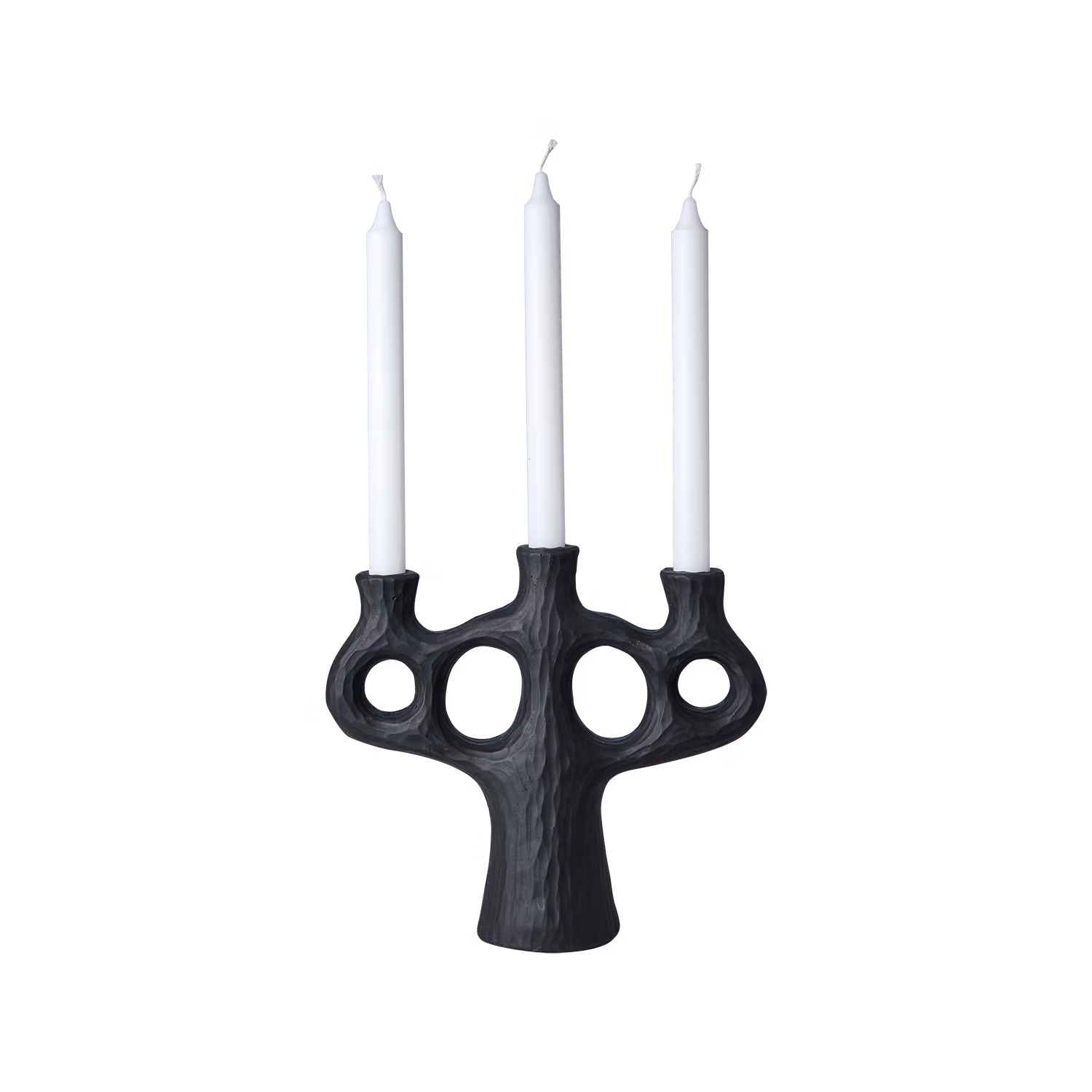 Ljusstake i betong, Svart