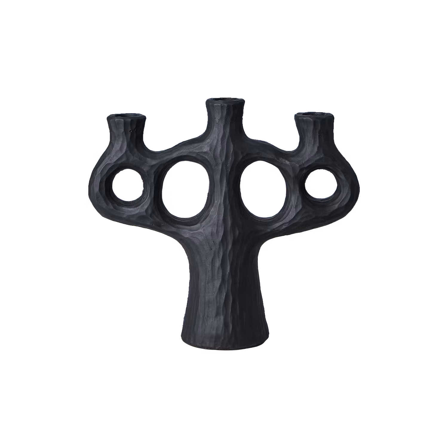 Ljusstake i betong, Svart