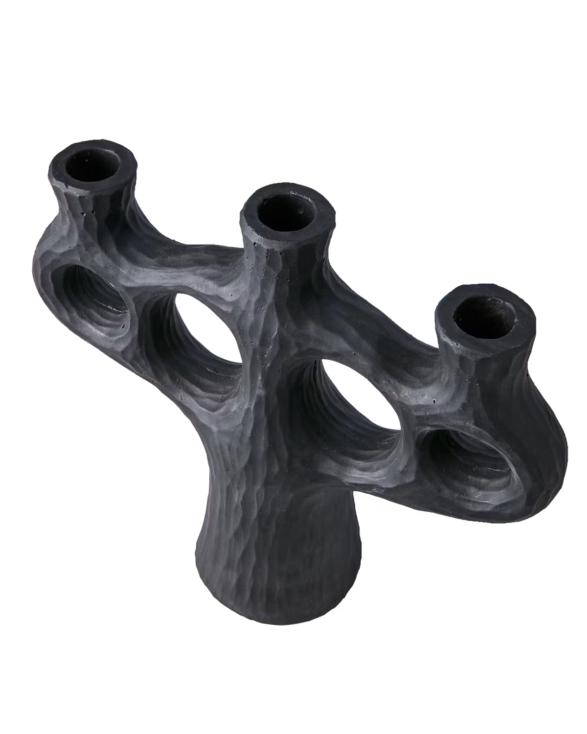 Ljusstake i betong, Svart