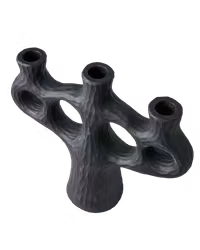 Ljusstake i betong, Svart