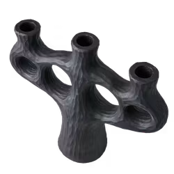 Ljusstake i betong, Svart