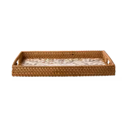 Handgjord bricka med snäckskal, 38cm