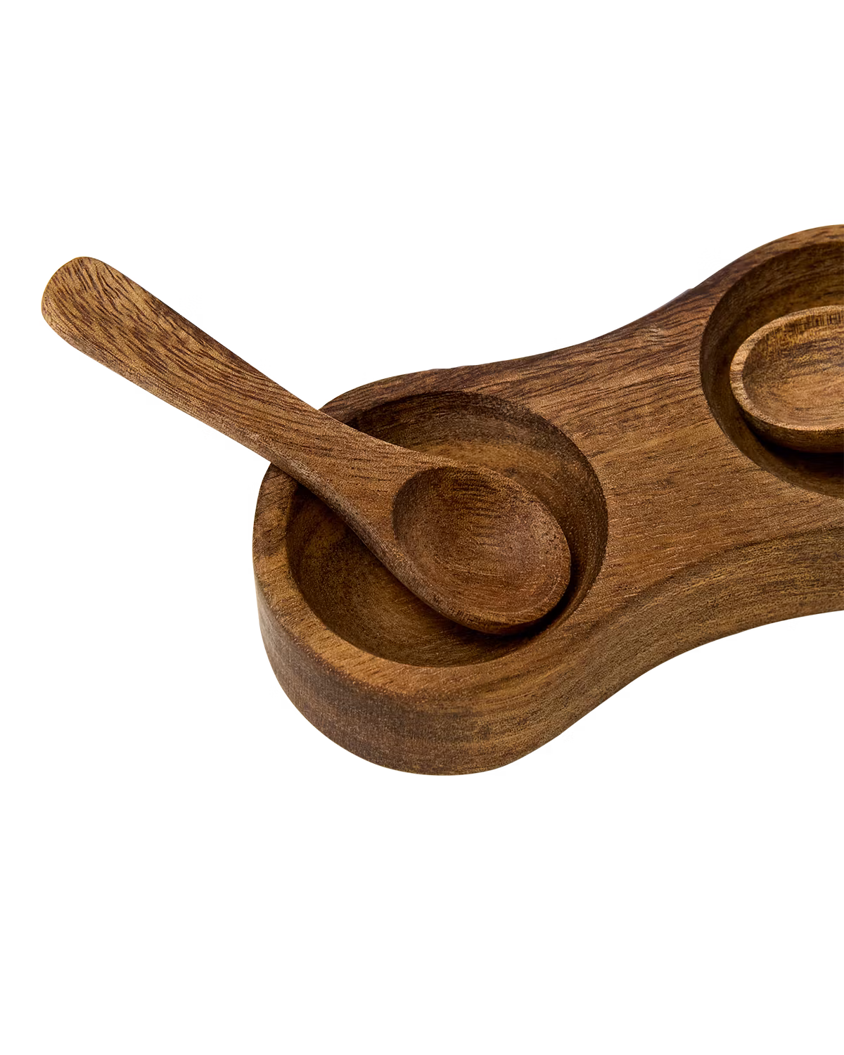 Kryddhållare med skedar, Akasiaträ, 2-pack