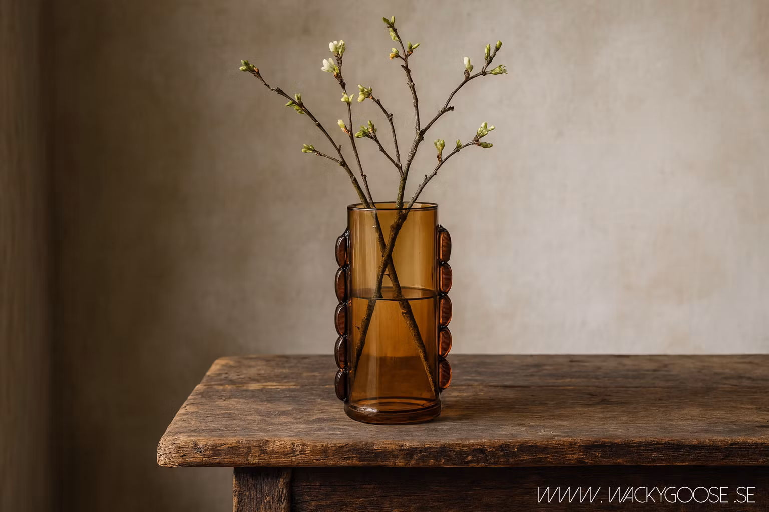 Vas i glas, 31cm, Bärnsten