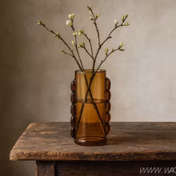 Vas i glas, 31cm, Bärnsten