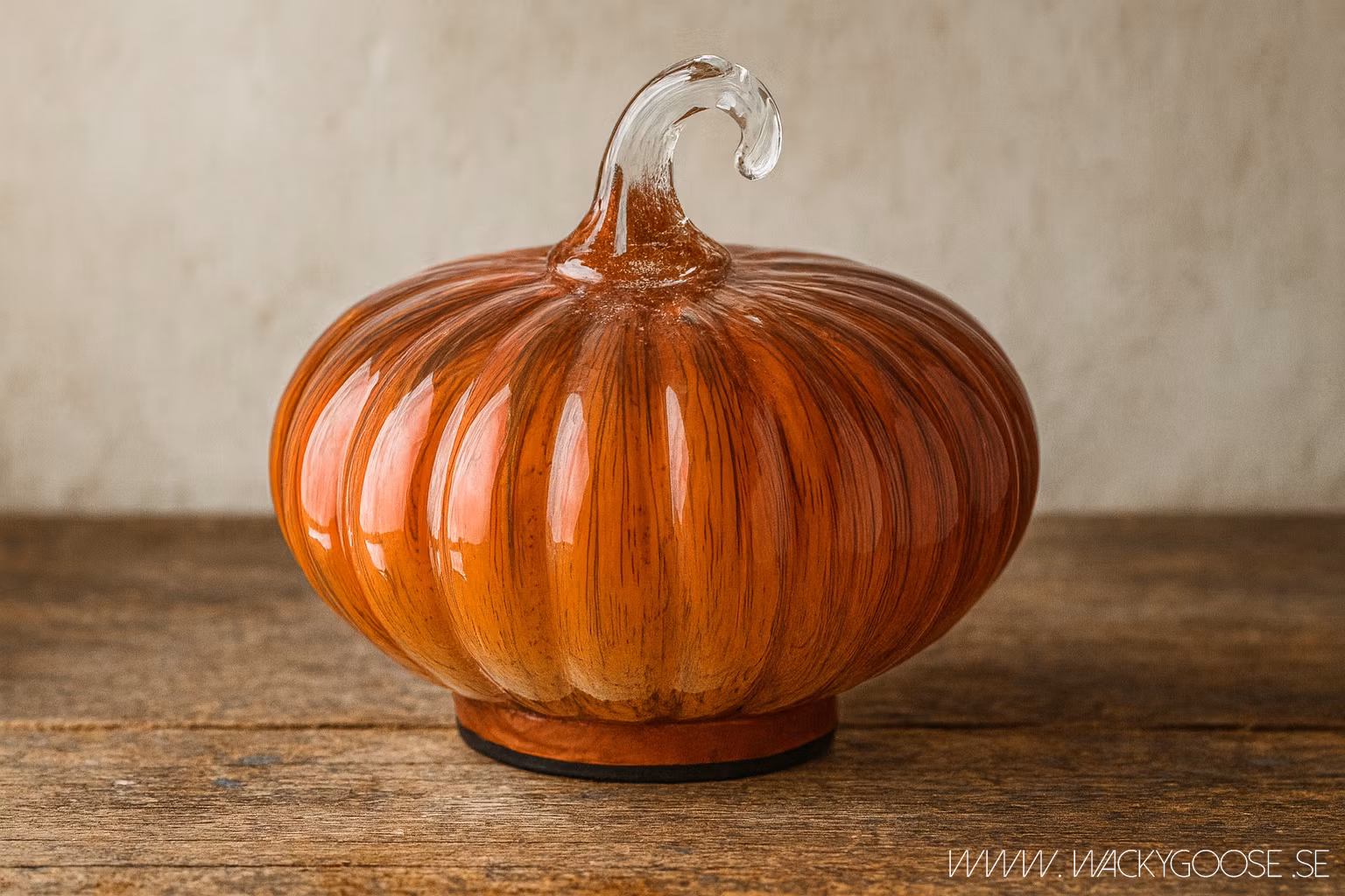 Pumpa dekoration i glas, Ø19 cm, Orange